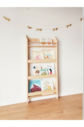 hommy Zara Doğal Masif Ahşap Montessori Kitaplık
