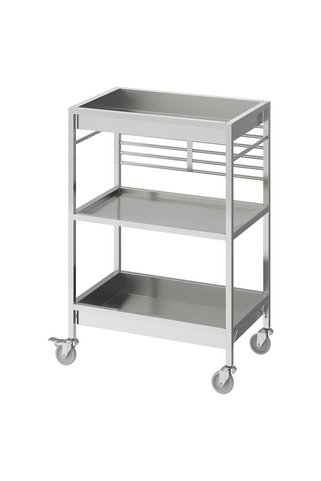 IKEA servis arabası, paslanmaz çelik, 60x40 cm