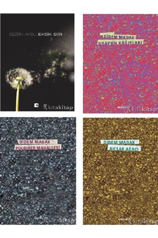 Kronik Kitap Eksik Şiir-Grapon Kağıtları-Pulbiber Mahallesi-Ah'lar Ağacı-Didem Madak-Sezen Aksu 4 KİTAP SET