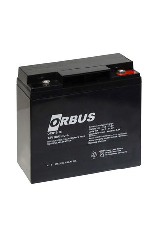 ORBUS 12V 18 Ah Kuru Tip Akü | UPS ve Alarm Sistemleri