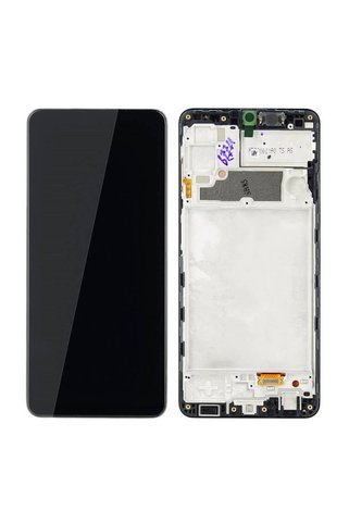 Samsung Galaxy A22 A225 Orjinal Lcd Ekran Dokunmatik Siyah Çıtalı Gh82-26
