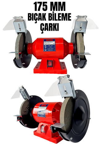 DynamicTech Daflong Profesyonel Çark Motoru Zımpara Balta Bıçak Bileme Makinesi Taş Motoru Taşlama 175 mm