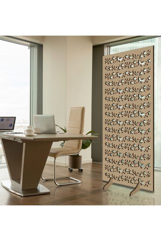 Liar Dekor Liar Ahşap Seperatör (Paravan) - KSP-03 - (10 mm) - (69 cm x 139 cm) - (Ham)