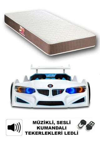 supercarbeds GT1 - Arabalı Yatak Araba Karyola - Full - Elif Iç Yatak 90x190 Cm