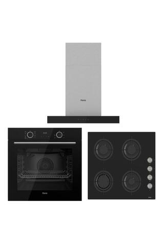 Ferre Fryart Siyah Set ( D100 Siyah Davlumbaz-cs205 Siyah Ocak- Xe63cs Fryart Siyah Fırın )