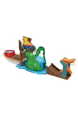HOT WHEELS ® Monster Trucks Renk Değiştiren Araçlar Timsahtan Kaçış Seti | HGV14