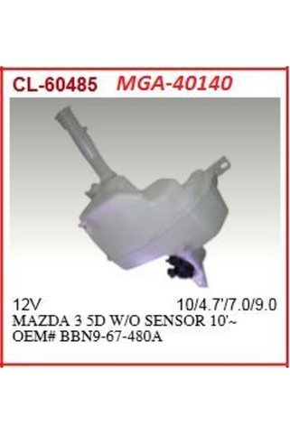 MGA SU FISKIYE DEPOSU MOTORLU- MAZDA-3 08-12 HB SENSORSUZ MGA 40140-BBN967480A
