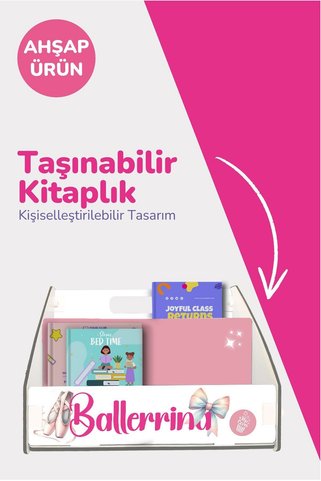 Popcorn Kids POPCORN TAŞINABİLİR KİTAPLIK BALLERINA