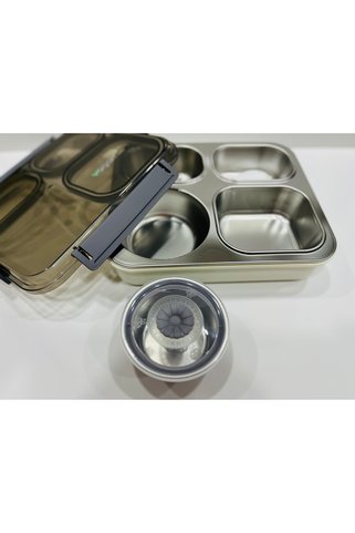 Vagonlife Stainless Steel Bento Lunch Box with 4 Compartments 1200ml Vgn 7080