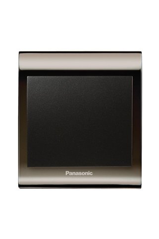 PANASONIC Tekli Anahtar Çerçeve Una+füme, Kapak Siyah