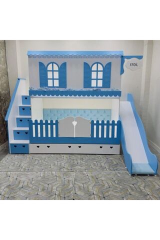 bebetu mobilya LUX ALAÇATI KAYDIRAKLI YAVRU YATAKLI RANZA