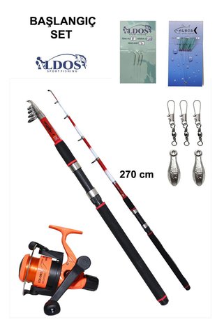 ALDOS 270 Cm Kamış Makina Başlangıç Olta Seti Tam Takım Olta Seti