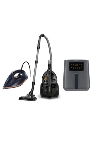 Philips Premium Çeyiz Seti Xb9145/07 Toz Torbasız Süpürge, DST7510/80 Buharlı Ütü Hd9255/60 Airfryer
