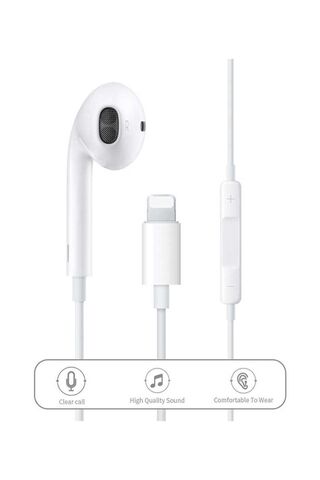 WIWU Earbuds 303 Mfı Lightning Kablolu Kulak Içi Tekli Kulaklık Mikrofonlu Kumandalı Sağ Kulak Içi