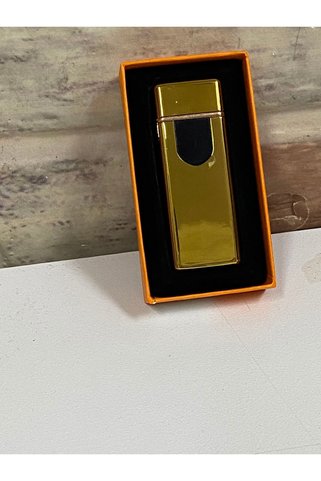 Ne Arasak Sarı Renk USB Şarjlı Elektrikli Model Kişiye Özel Çakmak
