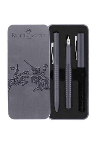 Faber Castell Faber-castell Grip 2010 Dolma + Tükenmez Kalem Set Dapple Gray Rengi