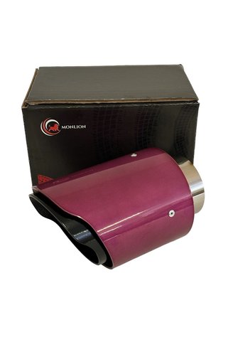 Monlion 90mm Mf Model Parlak Mor Tekli Egzoz Ucu