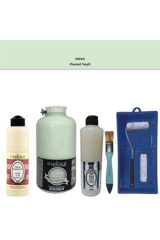Cadence Banyo Mutfak-Cadence Multi H-045 Pastel Yeşil 2000Ml Par Yüzey As 500Ml Taş Vernik Mat 500Ml ruloset