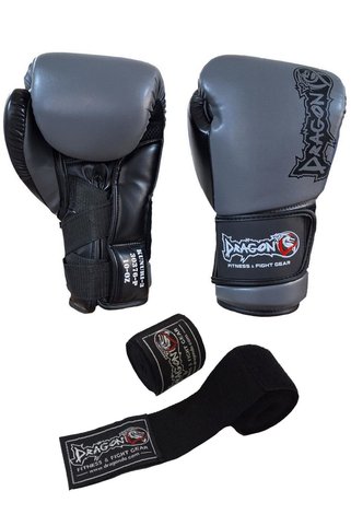 Dragondo Kunuri Boks Kickboks MuayThai Müsabaka Antreman dragon boks eldiveni ve Bandaj 2'li Set