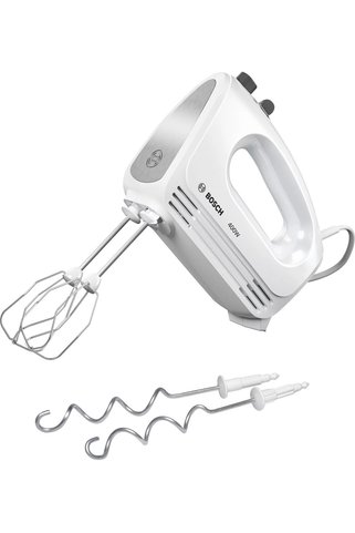 Bosch MFQ24200 El Mikseri CleverMixx 400 W Beyaz, Fırçalanmış paslanmaz çelik