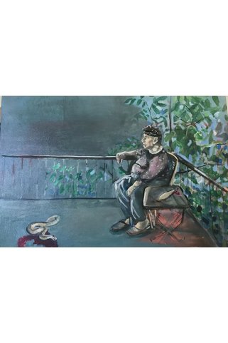 artoloji Elif Beyaz - Kadınlar Çiçektir - 2022 - Tuval Üzerine Yağlıboya - 70x100 Cm