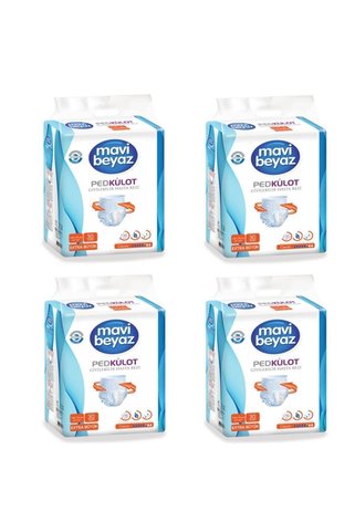 Mavi beyaz Ped Külot Yetişkin Hasta Bezi Extra Büyük Boy-xlarge 30 Lu 4 Paket 120 Kullanım