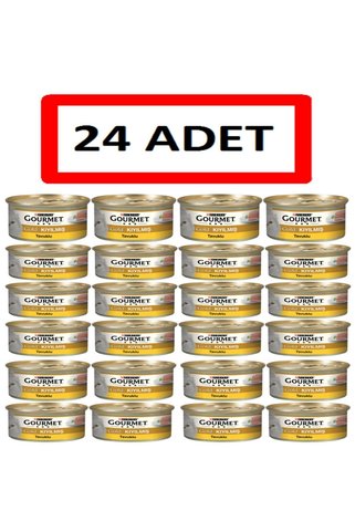Gourmet Kıyılmış Tavuklu Konserve Yetişkin Kedi Maması 24 X 85 G