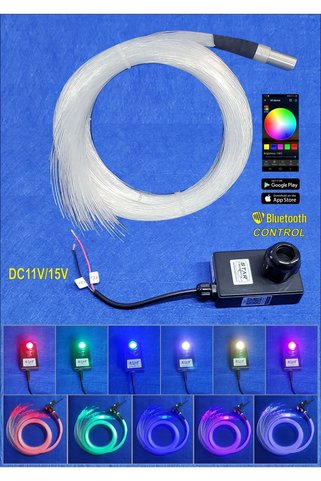 Star Fiber Optik Yıldız Tavan Fiber Optik Kablolu Işık Kaynağı Seti Bluetooth Kontrol 12v Araç Için-adaptörüzdür