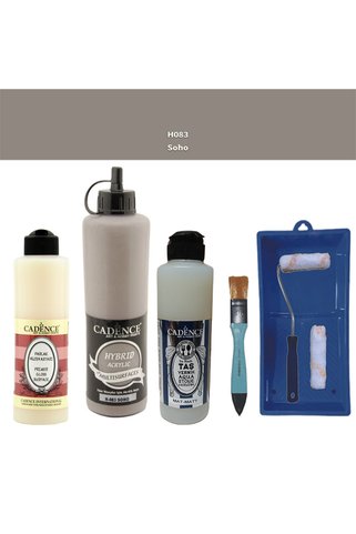 Cadence Banyo Mutfak Boyası-Cadence Multi H-083 Soho. 500Ml Pya250Ml Taş Vernik Mat 250Ml Saten Rulo