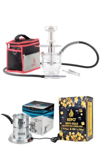 KEFO GOLD Kefo Trip Nargile Takımı+ 1 Kg+galvaniz Elektrikli Nargile Ocağı