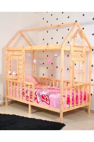 MiniWood Montessori Yatak Çocuk Odası 90x190 Karyola Bebek Beşik