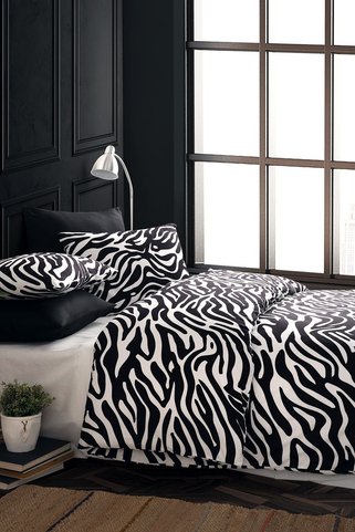Cote Blanc Zebra %100 Pamuk Çift Kişilik Nevresim Takımı