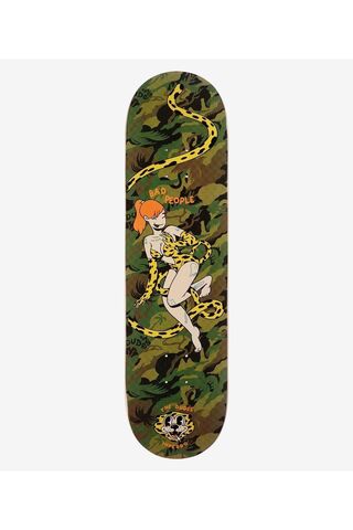 INPEDDO SKATEBOARD Tek Ebat Inpeddo X The Dudes Bad People 8,0 Deck Skateboard Kaykay Tahtası (Tekerleksiz) Kahverengi