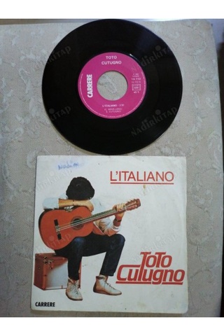 Plakperest Toto Cutugno - L’ıtalıano / Sara - 1983 Fransa Basım 45’lik Plak