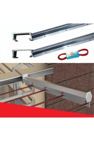 Tiesa Home Alüminyum Balkon Kurutmalık Demiri Çamaşır Askılığı Dikdörtgen Korkuluk
