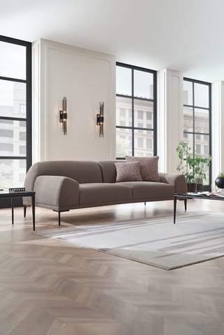 Enza Home Swan 3'lü Koltuk - Vizon