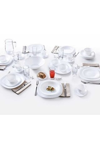 Luminarc Carine Beyaz 12 Kişilik 48 Parça Yemek Takımı 27cm-21cm-19cm-12cm