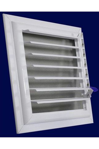 SAHMO METAL 45x35 Beyaz Alüminyum Hareketli Menfez Yüzeysel Banyo Wc Havalandırma Menfezi