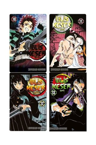 Gerekli Şeyler Yayıncılık İblis Keser 10-11-12-13 Manga Seti (4 KİTAP) / Demon Slayer