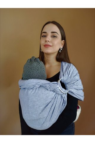 Balküpü Sling Keten Halka Sling - Ring Sling- Bebek Taşıyıcı