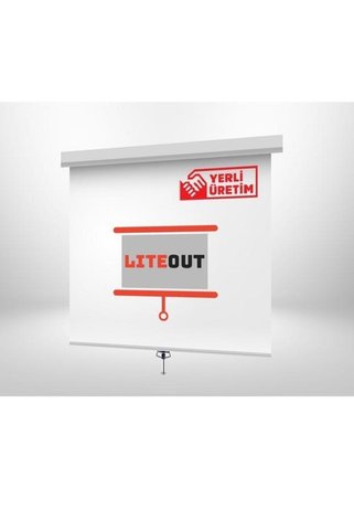 LiteOut 180x180cm Storlu Manuel Projeksiyon Perdesi