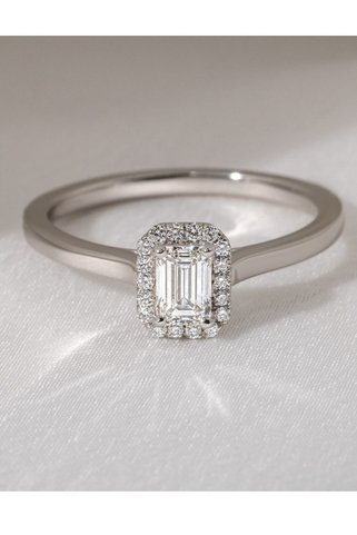 Crystal Diamond Zirconia 0.75 KARAT BAGET YÜZÜK