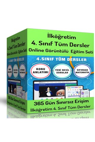 Enine Boyuna Eğitim İlköğretim 4. Sınıf Tüm Dersler Online Görüntülü Eğitim Seti