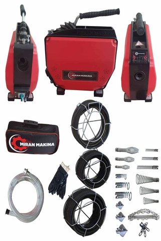 Miran Tıkalı Gider Açma Makinesi Üçlü Full Set