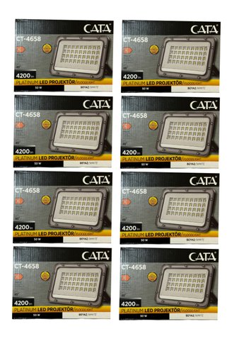 Cata CT-4658 50W 6500K (Beyaz Işık) Led Projektör (8 Adet)
