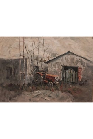 artoloji İsmail Burak Balcı - 2022 - Kırsal Melankoli/İrimetlik - Tuval Üzerine yağlıboya - 50x70 cm