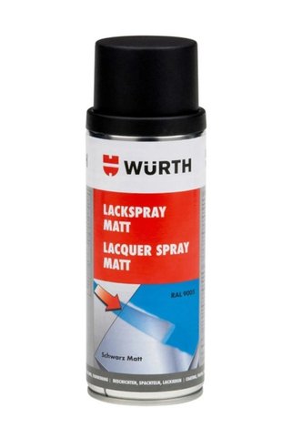 Würth Sprey Boya Ipeksi Parlak Sprey Tampon Boya Fiat120 Siyah 400ml Liftparts Forklift