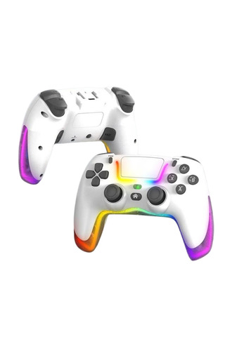 CROW'S TECH PS4 Kol Kablosuz Gamepad Oyuncu /Androd/İphone/Çift Titreşim/6 Eksenli RGB Mod/PS4/Switch/PC Uyumlu