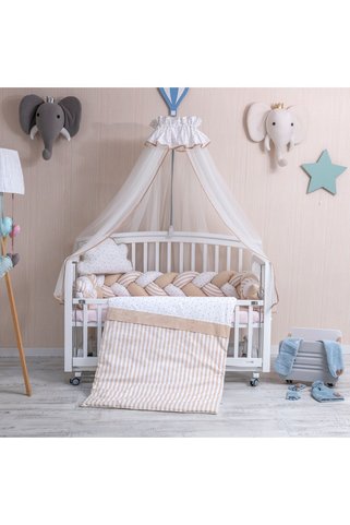 Mini Baby Bebek Uyku Seti 60x120 Cibinlikli Star Capy