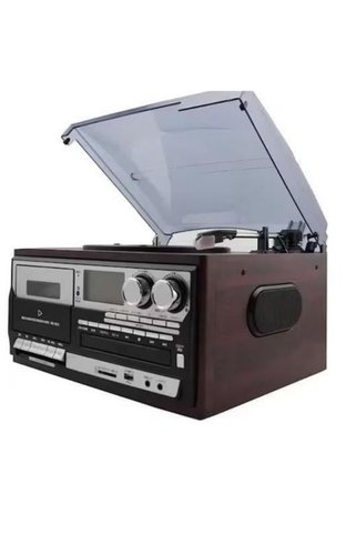 newdaki Nostaljik Pikap Kaset CD Çalar Knstar Kn-110 Bluetoothlu Kumandalı Radyo Mp3 USB 33-45-78 lik Plakla